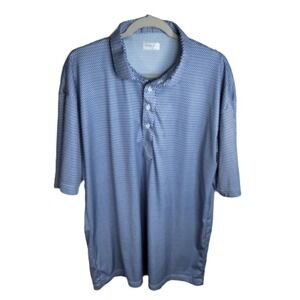 Collars and Co Polo Shirt Mens 3XL Vantage Blue Dress Collar Performance Stretch